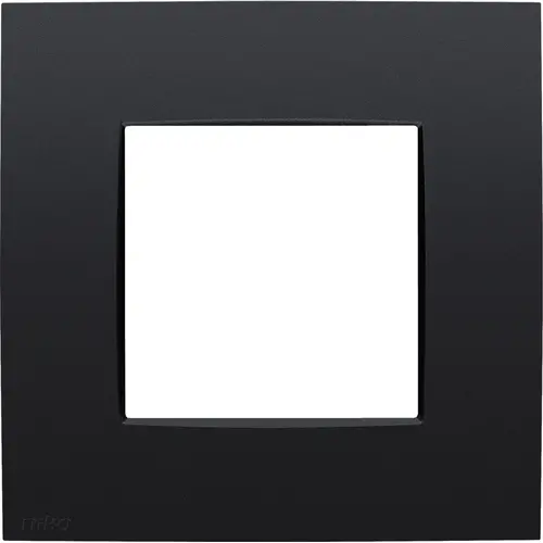 Niko 136-76100 afdekraam 1-voudig Intense matt black coated