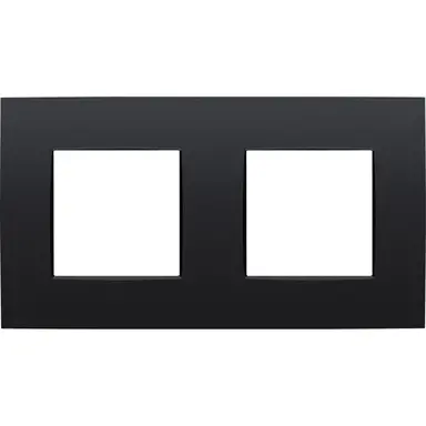 Niko 136-76800 afdekraam 2-voudig Intense matt black coated
