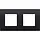 Niko 136-76800 afdekraam 2-voudig Intense matt black coated