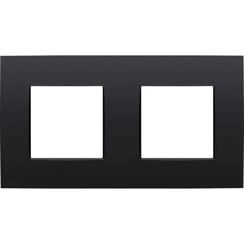 Niko 136-76800 afdekraam 2-voudig Intense matt black coated