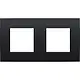 Niko 136-76800 afdekraam 2-voudig Intense matt black coated