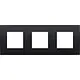 Niko 136-76700 afdekraam 3-voudig Intense matt black coated