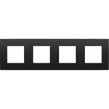 Niko 136-76400 afdekraam 4-voudig Intense matt black coated