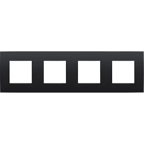 Niko 136-76400 afdekraam 4-voudig Intense matt black coated