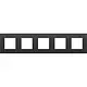 Niko 136-76005 afdekraam 5-voudig Intense matt black coated