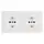 Berker 47206089 wandcontactdoos 2-voudig randaarde compleet voorbedraad voor duo-inbouwdoos Q1 wit