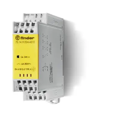 Finder 7S.14.9.024.4310 fin rel gedw.c. 3m+1v.6a 24vdc