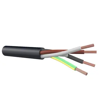 Dynamic H7RNE065043 mantelleiding rond 4 x 6 mm² per meter zwart