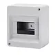 Gewiss GW40024 kunststof opbouwkast leeg 140x155x85mm din-rail zonder deur 6 modules IP40 grijs
