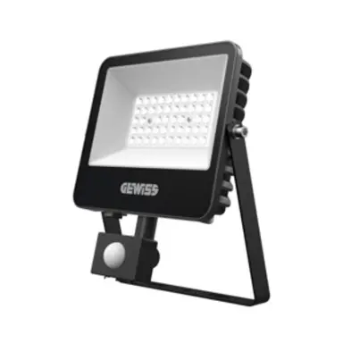 Gewiss GWF1105CC840 ELIA FL MINI XS3 schijnwerper met PIR sensor LED 30 Watt 3700lm 4000k IP65 zwart