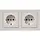 Berker 47206099 wandcontactdoos randaarde set 2-voudig compleet voorbedraad Q3 wit