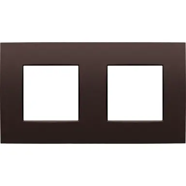 Niko 135-76800 afdekraam 2-voudig Intense dark brown coated