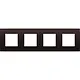 Niko 135-76400 afdekraam 4-voudig Intense dark brown coated