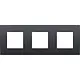 Niko 133-76700 afdekraam 3-voudig Intense anthracite coated