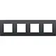 Niko 133-76400 afdekraam 4-voudig Intense anthracite coated
