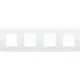 Niko 137-76400 afdekraam 4-voudig Intense lunar white coated