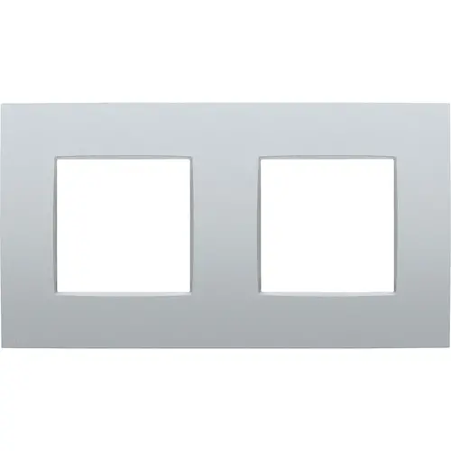 Niko 132-76800 afdekraam 2-voudig Intense sterling coated