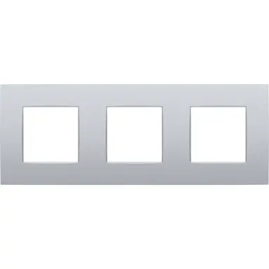 Niko 132-76700 afdekraam 3-voudig Intense sterling coated