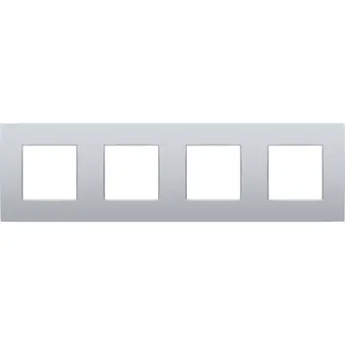 Niko 132-76400 afdekraam 4-voudig Intense sterling coated