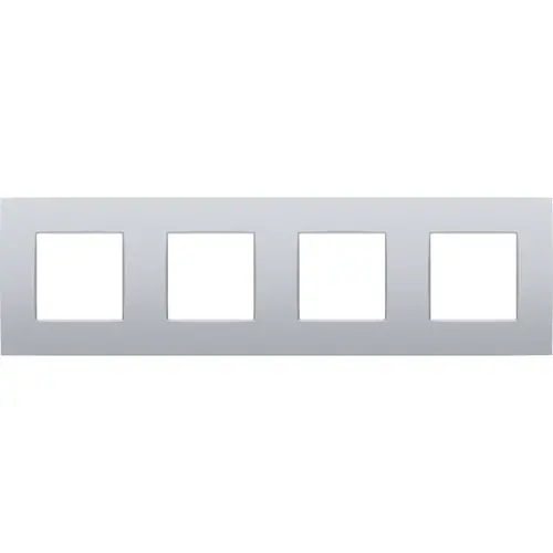 Niko 132-76400 afdekraam 4-voudig Intense sterling coated