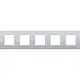 Niko 132-76005 afdekraam 5-voudig Intense sterling coated