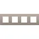 Niko 134-76400 afdekraam 4-voudig Intense bronze coated