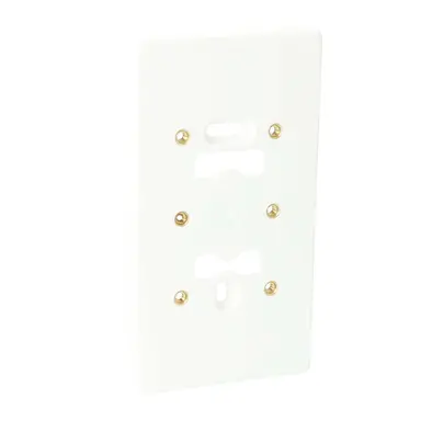 Attema AT1416 montageplaat voor 2x enkelvoudig opbouw schakelmateriaal en combinaties wit