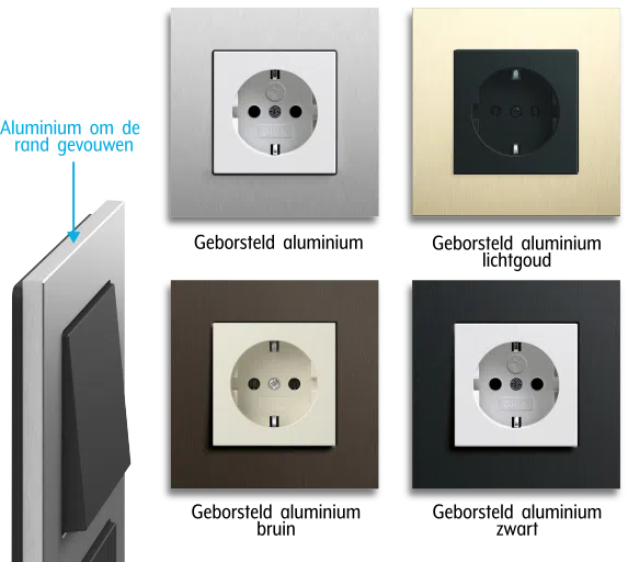 Gira Esprit aluminium kleuren