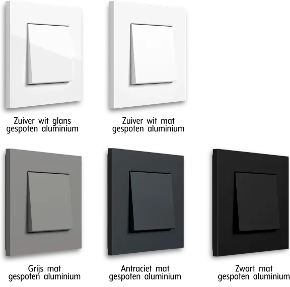 Gira Esprit gespoten aluminium kleuren