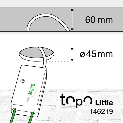 Bailey 146219 TOPO Little 12V transformator halogeen 0-50W en LED 0-20W dimbaar