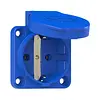 PCE 105-0BS wandcontactdoos met randaarde en klapdeksel 16A 50 x 50 mm blauw IP54