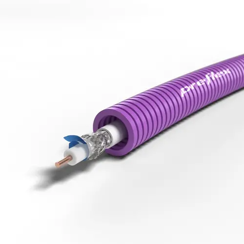 Preflex FLEX16 ECA 2-S R1 flexbuis 16 mm voorbedraad met COAX kabel rol 100 meter