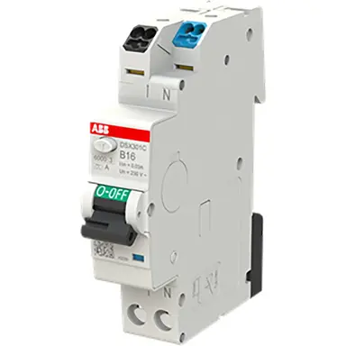 ABB DSX301C B16 A30 (R) aardlekautomaat 1P+N 16A B-karakteristiek A30