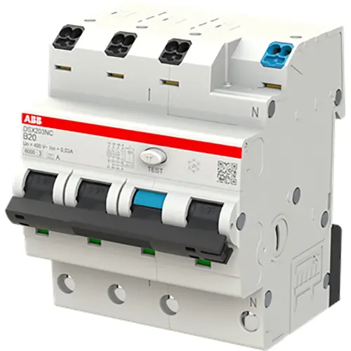 ABB DSX203NC B20 A30 aardlekautomaat 3P+N 20A B-karakteristiek A30