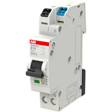 ABB SNX201-B16 installatieautomaat 1p+N 16A B-karakteristiek 6kA