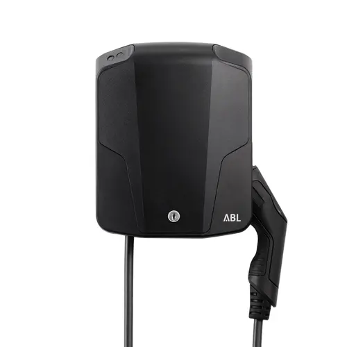 ABL eMobility 1W2208 eMH1 wallbox 22kW 32A 3-fase laadpaal met 6 meter type 2 laadkabel IP54 zwart