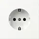 Gira 418870 wandcontactdoos randaarde met klauwbevestiging F100 wit glans
