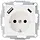 Kopp 297229005 wandcontactdoos randaarde USB-A en USB-C met verhoogde aanraakbeveiliging HK07 Athenis helder wit glans