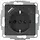 Kopp 297215004 wandcontactdoos randaarde USB-A en USB-C met verhoogde aanraakbeveiliging HK07 Athenis antraciet
