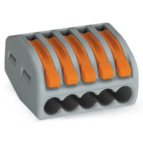 Wago 222-415 lasklem 5-voudig 0.08 - 2.5 mm² + hendel 40 stuks