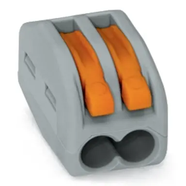 Wago 222-412 lasklem 2-voudig 0.08 - 2.5 mm² + hendel 50 stuks