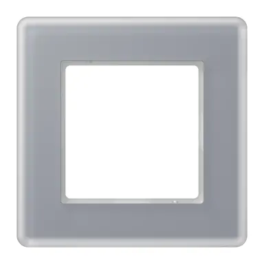 JUNG AV 581 GLM KG afdekraam 1-voudig A Viva kristalgrijs glas