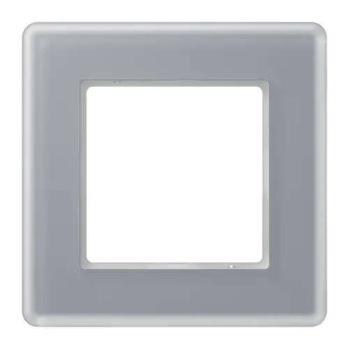 JUNG AV 581 GLM KG afdekraam 1-voudig A Viva kristalgrijs glas