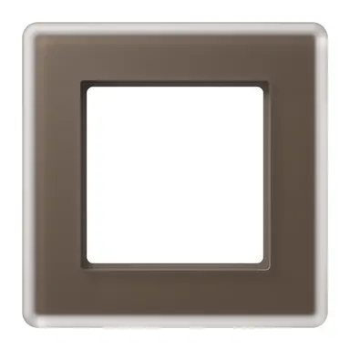 JUNG AV 581 GLM MO afdekraam 1-voudig A Viva mokka glas