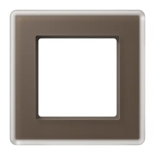 JUNG AV 581 GLM MO afdekraam 1-voudig A Viva mokka glas