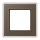 JUNG AV 581 GLM MO afdekraam 1-voudig A Viva mokka glas