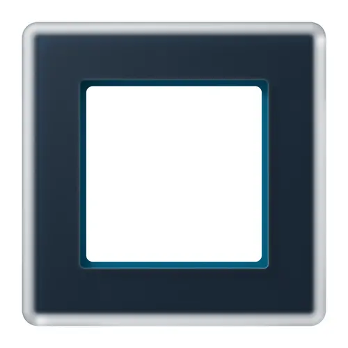 JUNG AV 581 GLM NB afdekraam 1-voudig A Viva nachtblauw glas