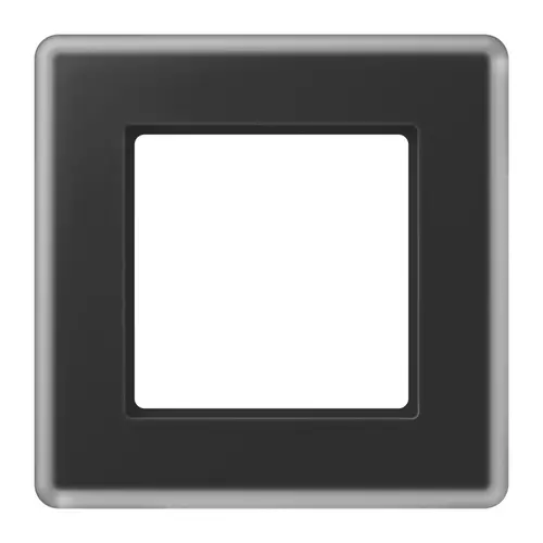 JUNG AV 581 GLM SW afdekraam 1-voudig A Viva zwart glas