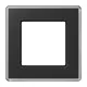 JUNG AV 581 GLM SW afdekraam 1-voudig A Viva zwart glas