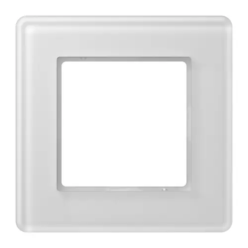 JUNG AV 581 GLM WW afdekraam 1-voudig A Viva alpine wit glas
